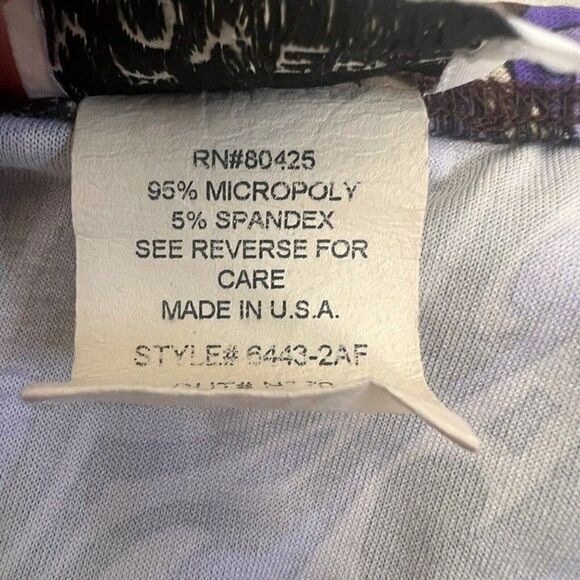 La Movers Womens Retro Mini Skirt Y2k Purple Abstract Bohemian Stretch Large - Picture 8 of 10